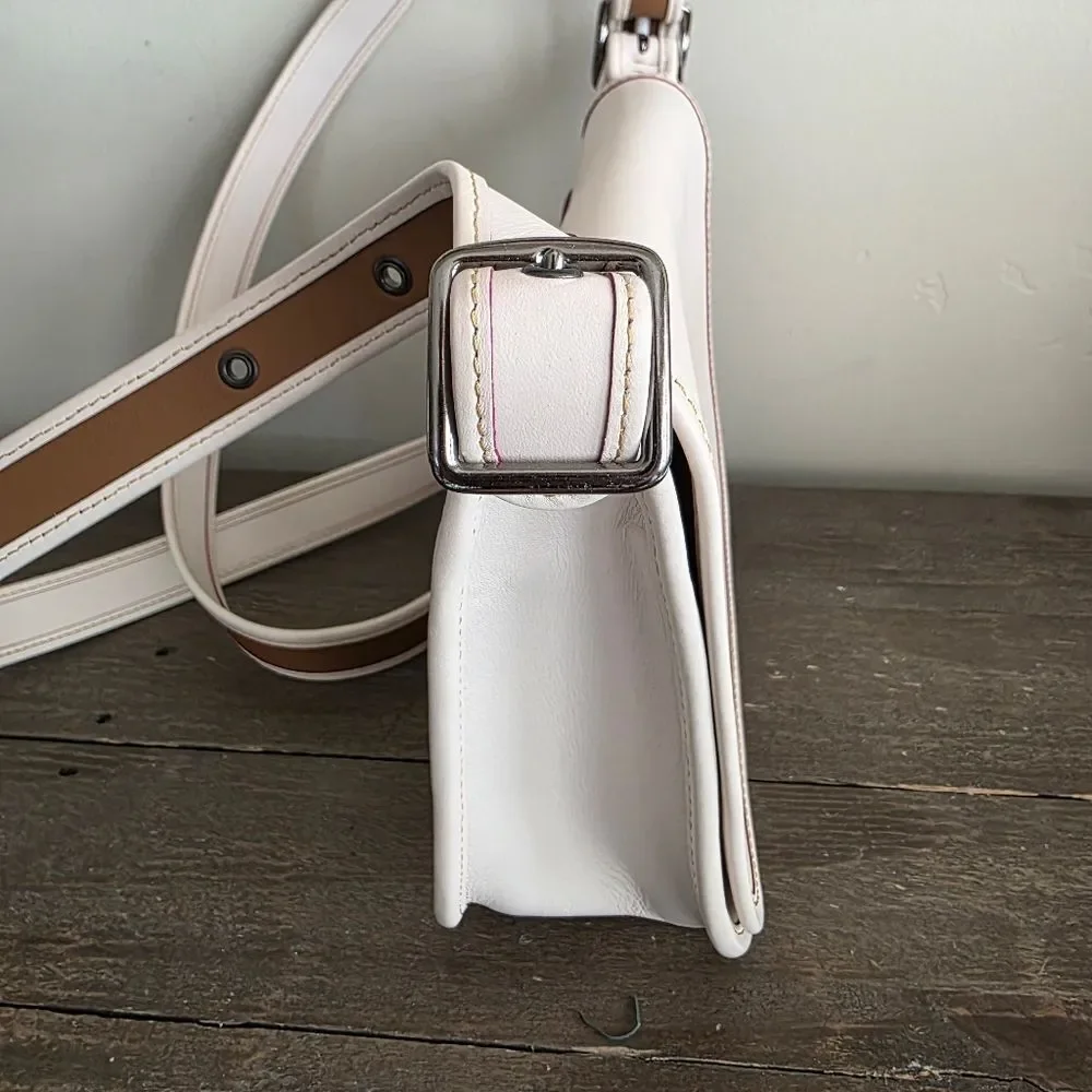 Coach Disney Mickey Mouse Chalk White Saddle Bag NEW Limited Edition